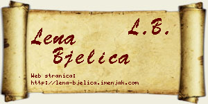 Lena Bjelica vizit kartica